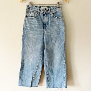 Topshop Moto Wide Leg Crop Jeans Size 25